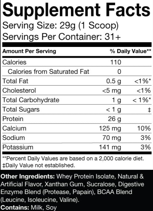 2lb Whey Isolate Vanilla